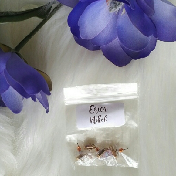 Erica Nikol Piper Ear Studs 2 Pair Earrings - Picture 6 of 8